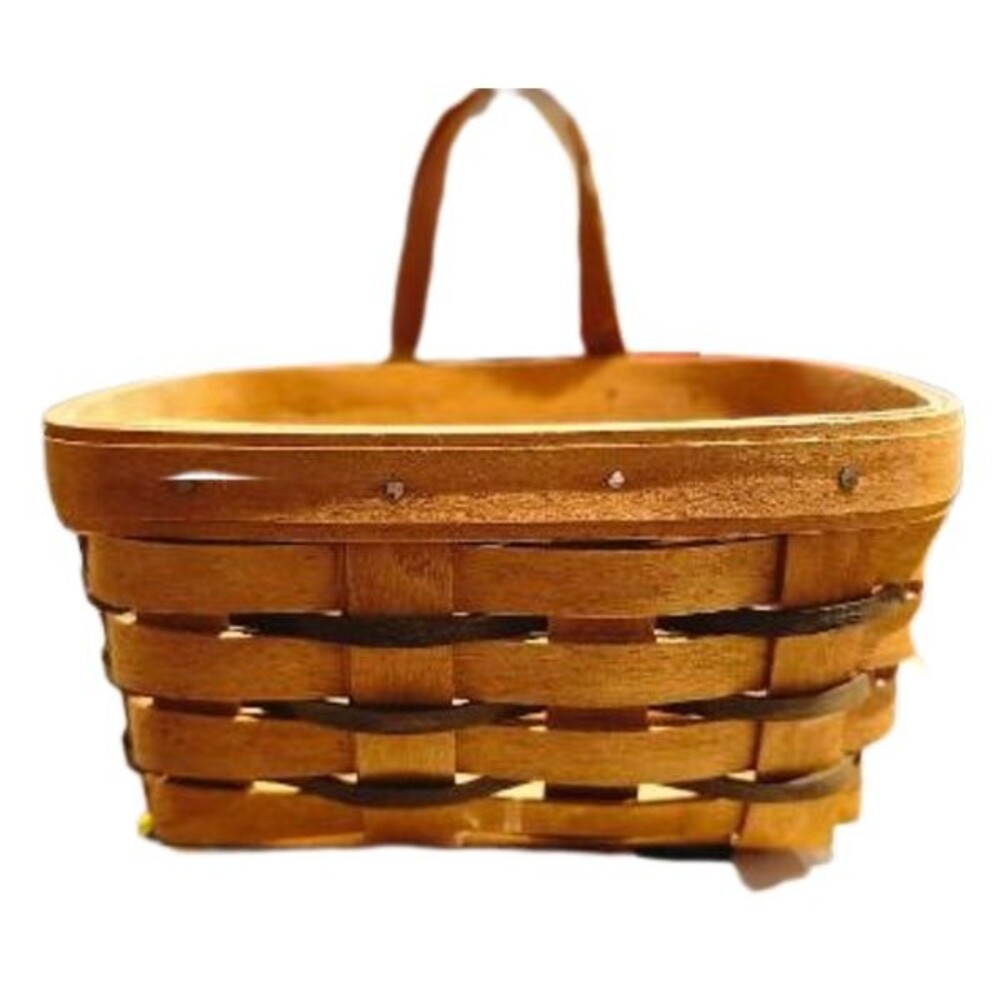 Longaberger 1995 Heartland Small Wall Hanging Key Basket, Black Accent Weave,USA